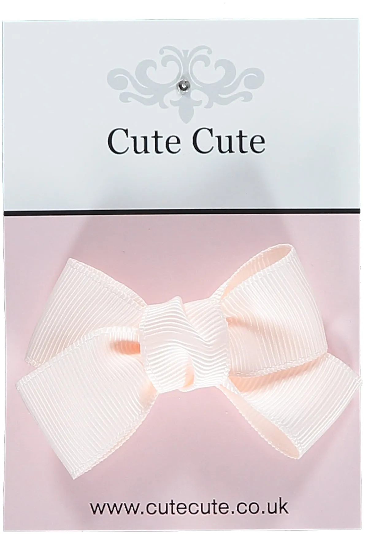 Silky Lace Pink Bow Hair Clip