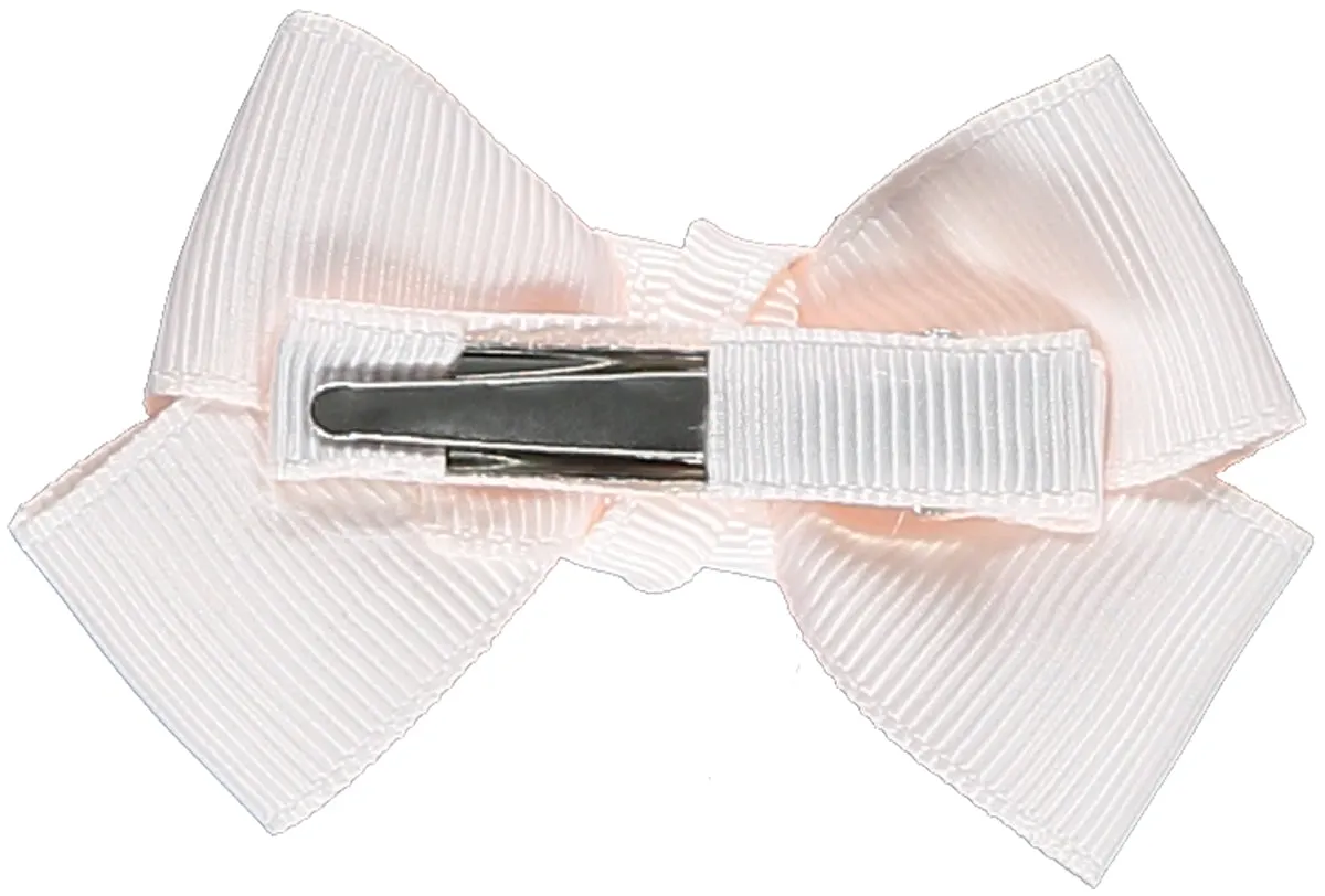 Silky Lace Pink Bow Hair Clip