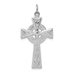 Silver Polished Finish Celtic Cross Pendant