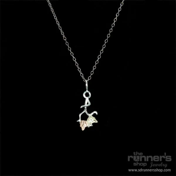 Silver "Hermes" Runner w/ Black Hills Gold Necklace