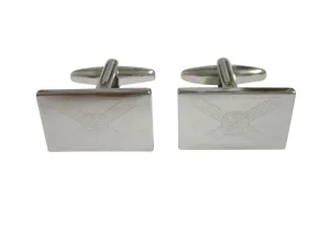 Silver Toned Etched Florida State Flag Cufflinks