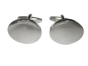 Silver Toned Etched Semicolon Sign Cufflinks