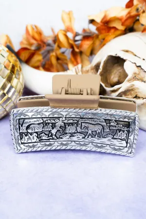 Silvertone Horse Theme Hair Claw