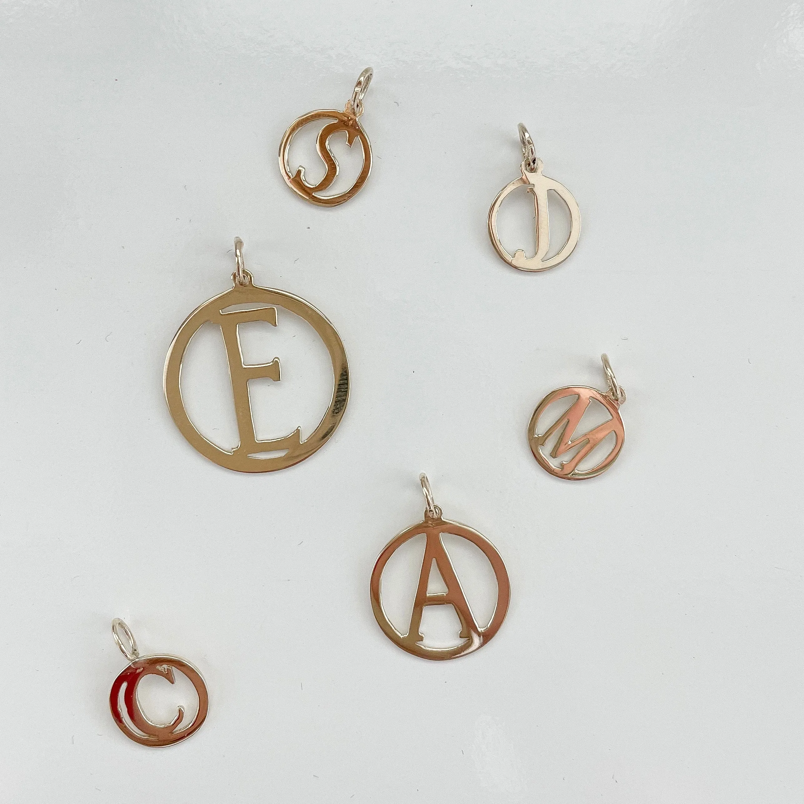 Small Gold Initial Medallion