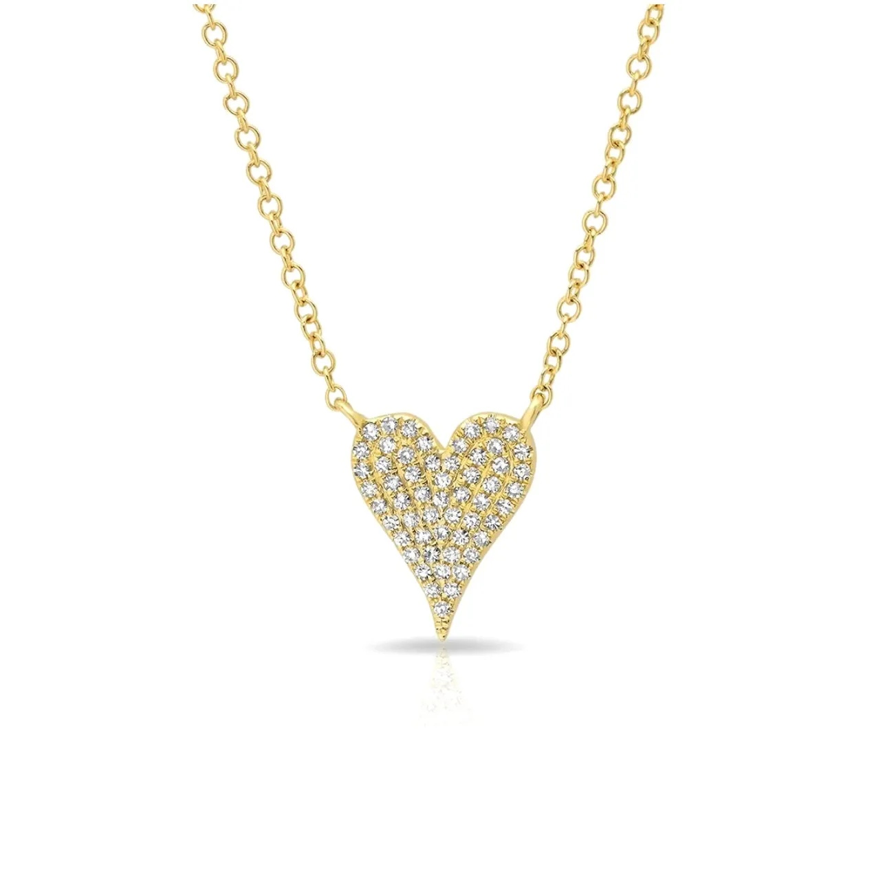 Small Pave Heart Necklace