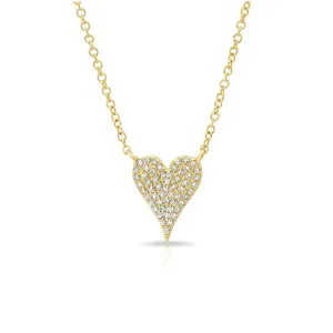 Small Pave Heart Necklace