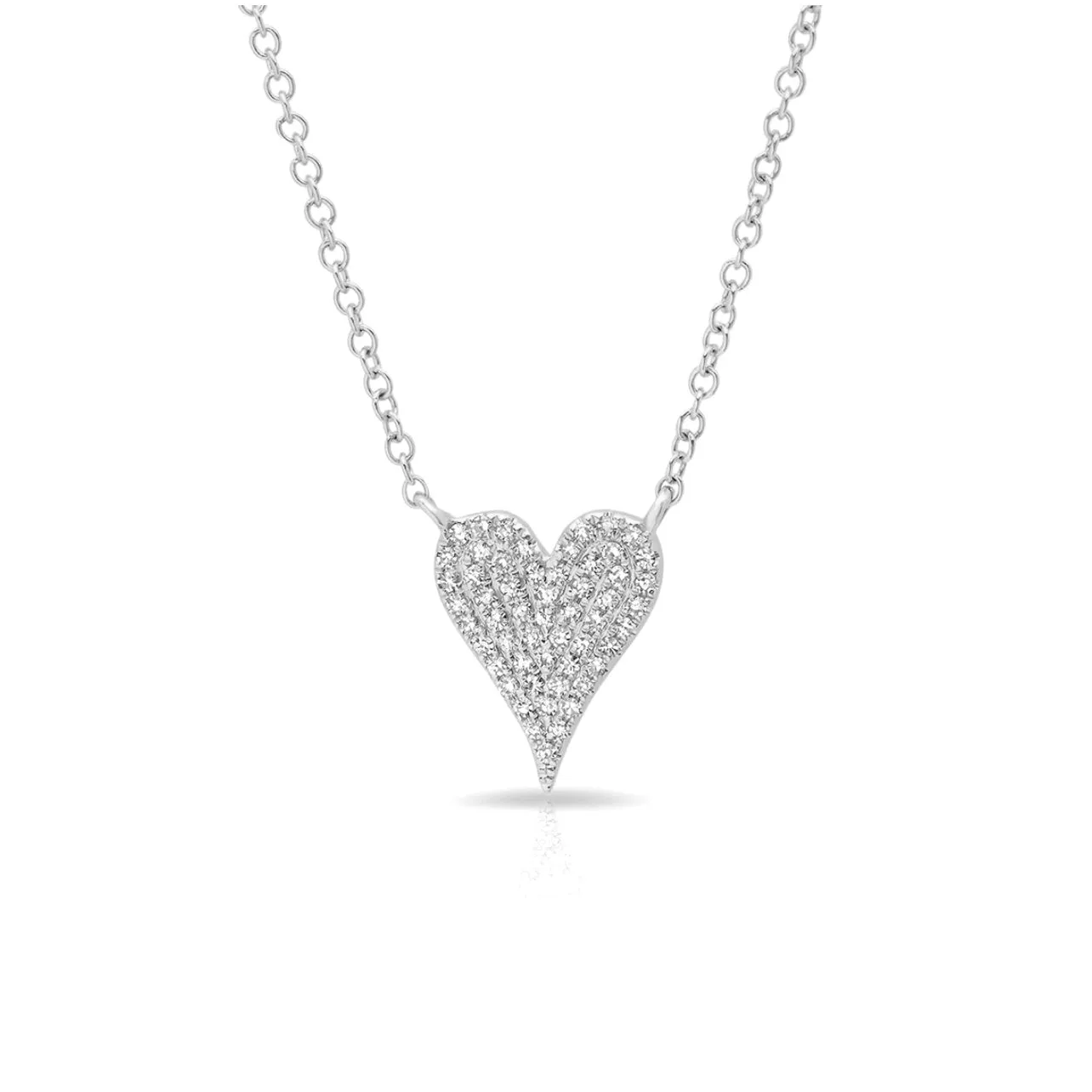 Small Pave Heart Necklace