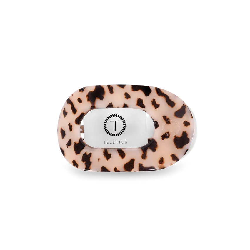 Small Teleties Flat Oval Clip - Blonde Tortoise