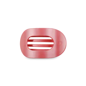 Small Teleties Flat Oval Clip - Calming Coral