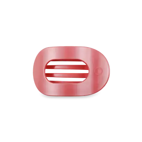 Small Teleties Flat Oval Clip - Calming Coral