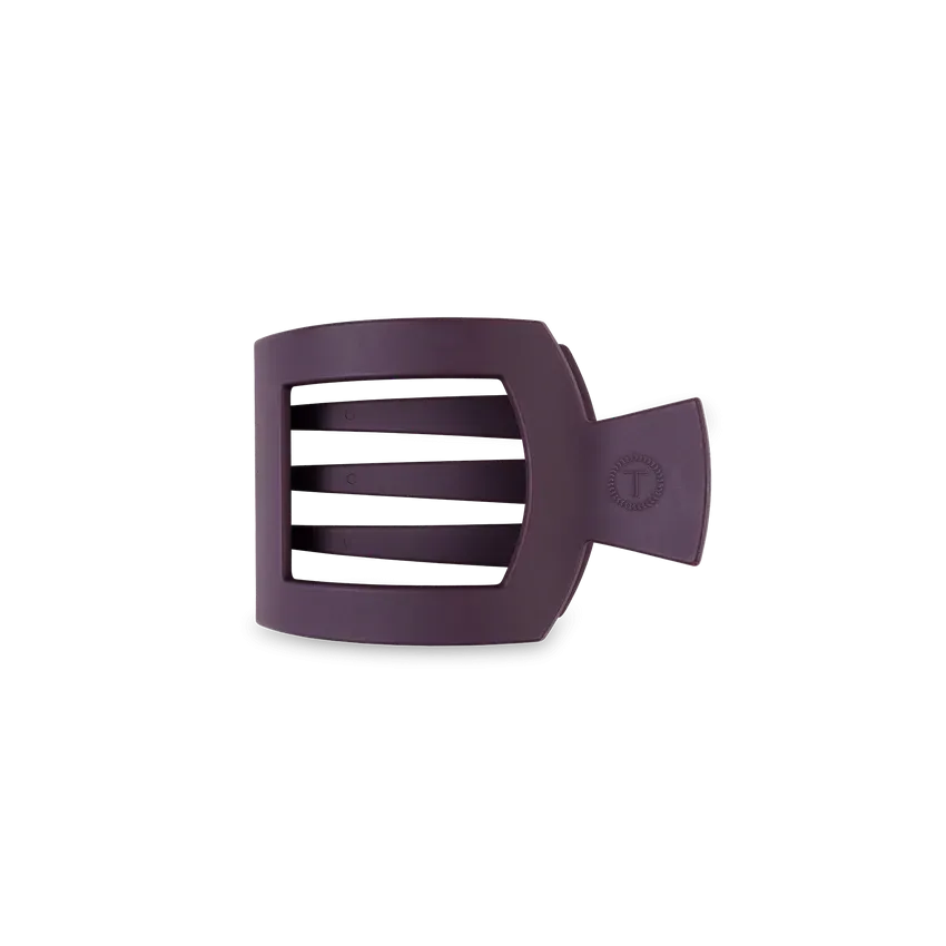 Small Teleties Flat Square Clip - Burgundy Bliss