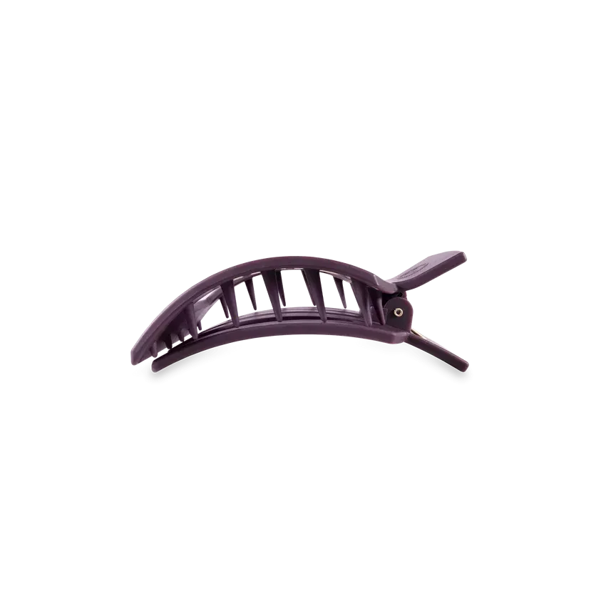 Small Teleties Flat Square Clip - Burgundy Bliss