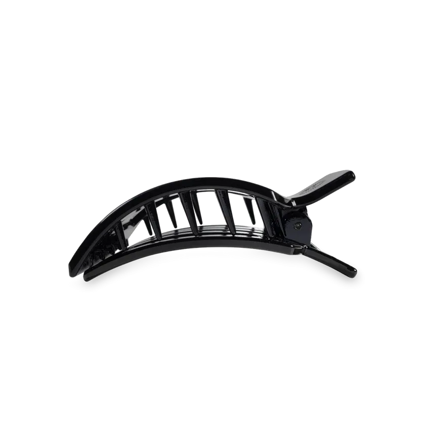Small Teleties Flat Square Clip - Jet Black