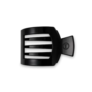 Small Teleties Flat Square Clip - Jet Black