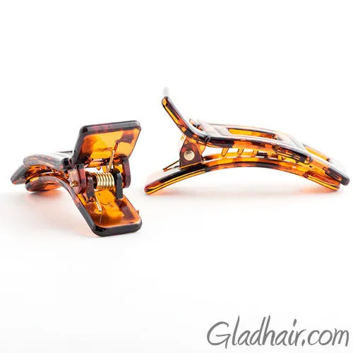 Small Tortoise Plastic Beak Clips - Pair