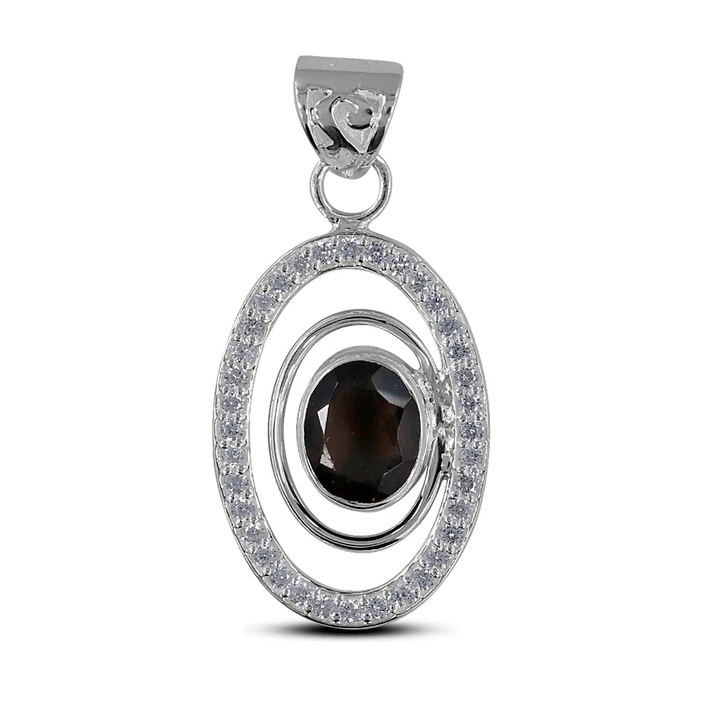 Smoky Quartz 925 Silver Pendant