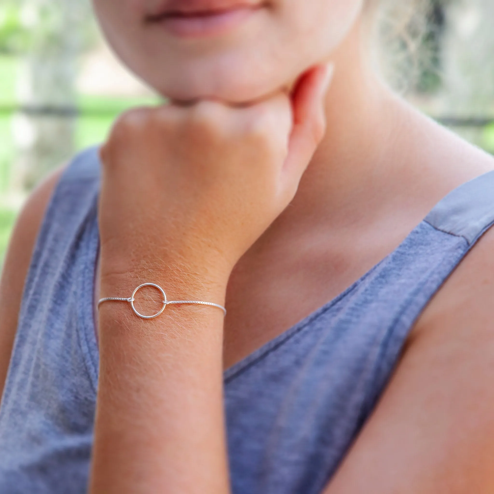 “So Blessed” Sterling Silver Bolo Bracelet on Personalized Jewelry Card