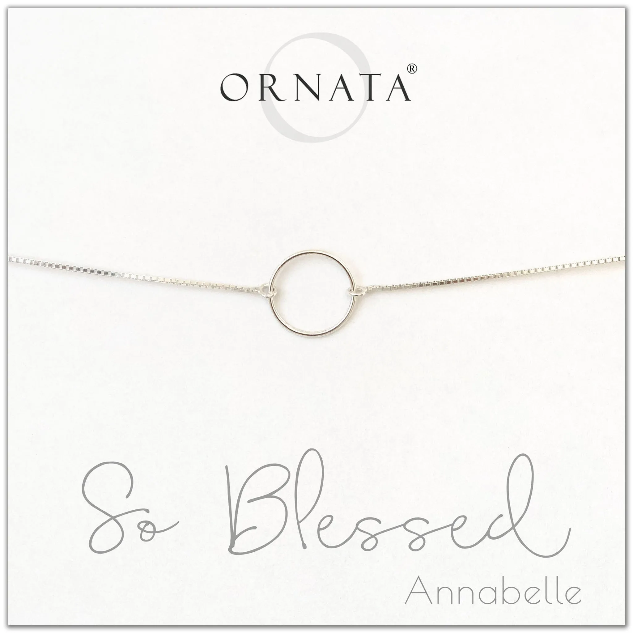 “So Blessed” Sterling Silver Bolo Bracelet on Personalized Jewelry Card
