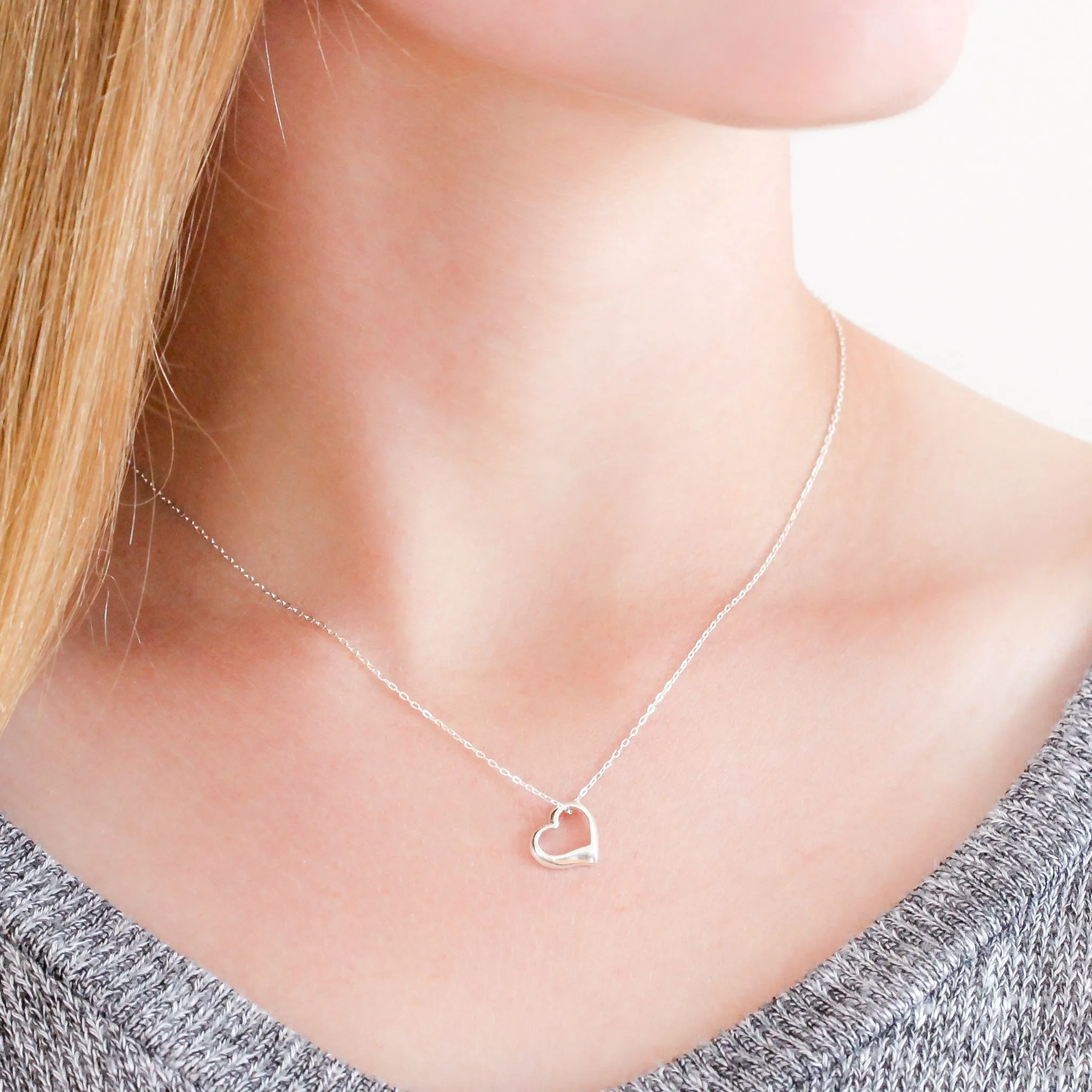 “So Blessed” Sterling Silver Heart Necklace on Personalized Jewelry Card
