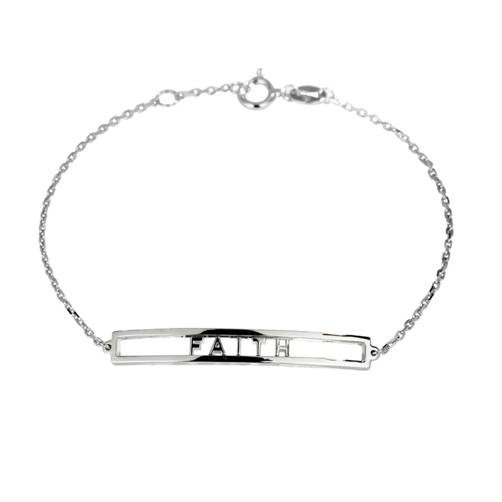 Solid Gold Personalized Sliding Letters Bracelet