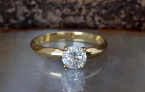 Solitaire ring 1 carat-Diamond Engagement Ring-Diamond Solitaire-Gold Ring-Promise ring-Art deco ring-Custom Ring-Gold Solitaire Ring