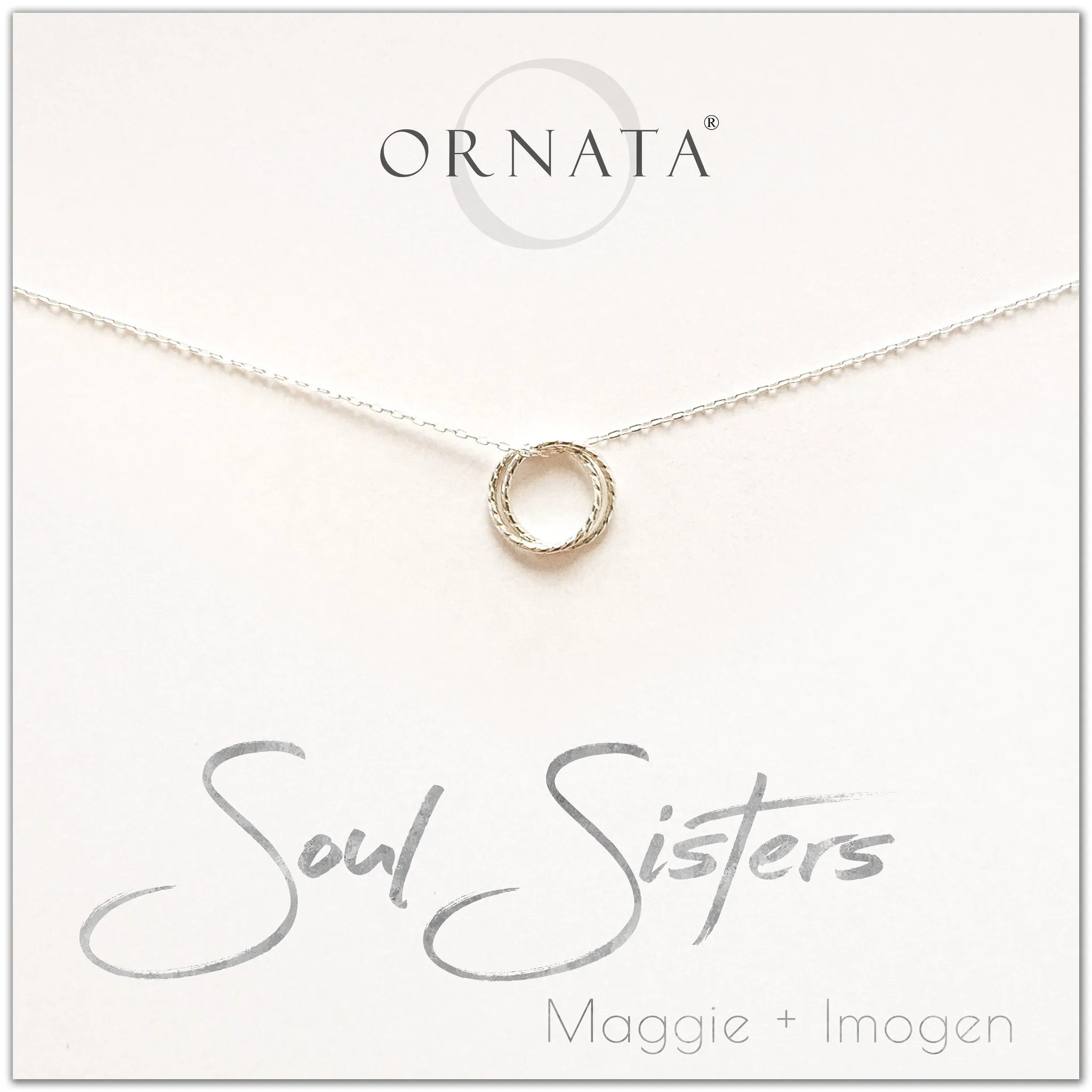 Soul Sisters PERSONALIZED Sterling Silver Necklace by Ornata