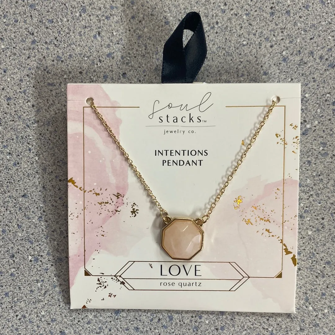 SS - Intentions Semi-Precious Stone Pendants (JKA)