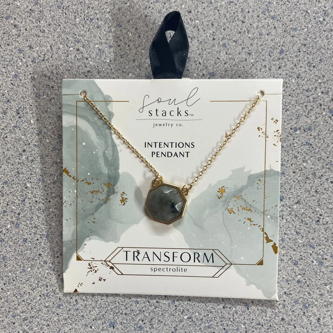 SS - Intentions Semi-Precious Stone Pendants (JKA)