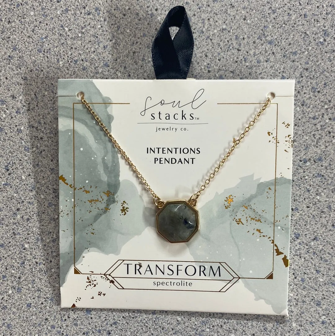 SS - Intentions Semi-Precious Stone Pendants (JKA)