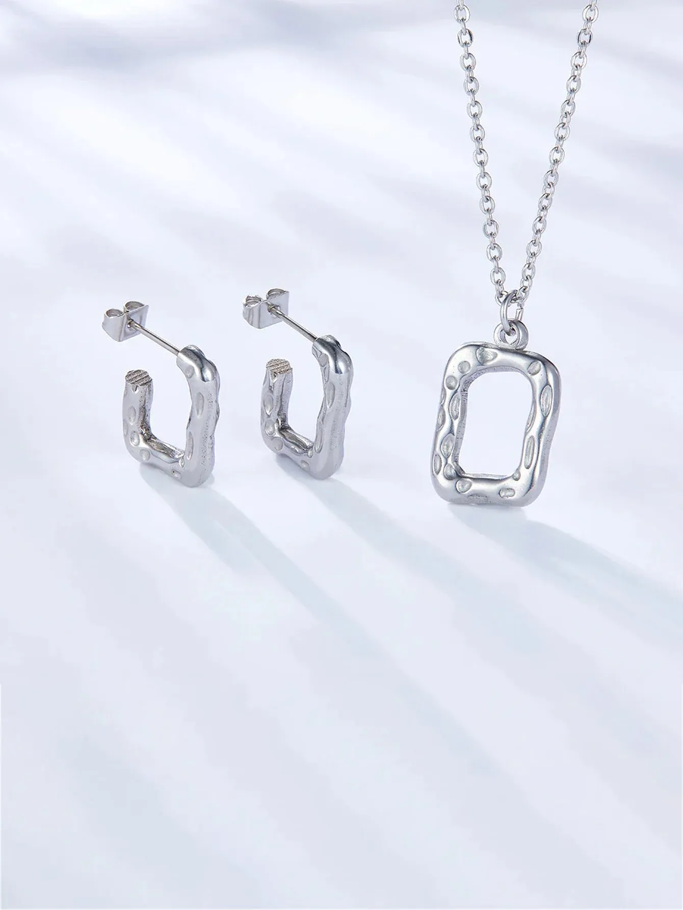 Stainless Steel Earring Necklace Jewelry set - FD ⚡