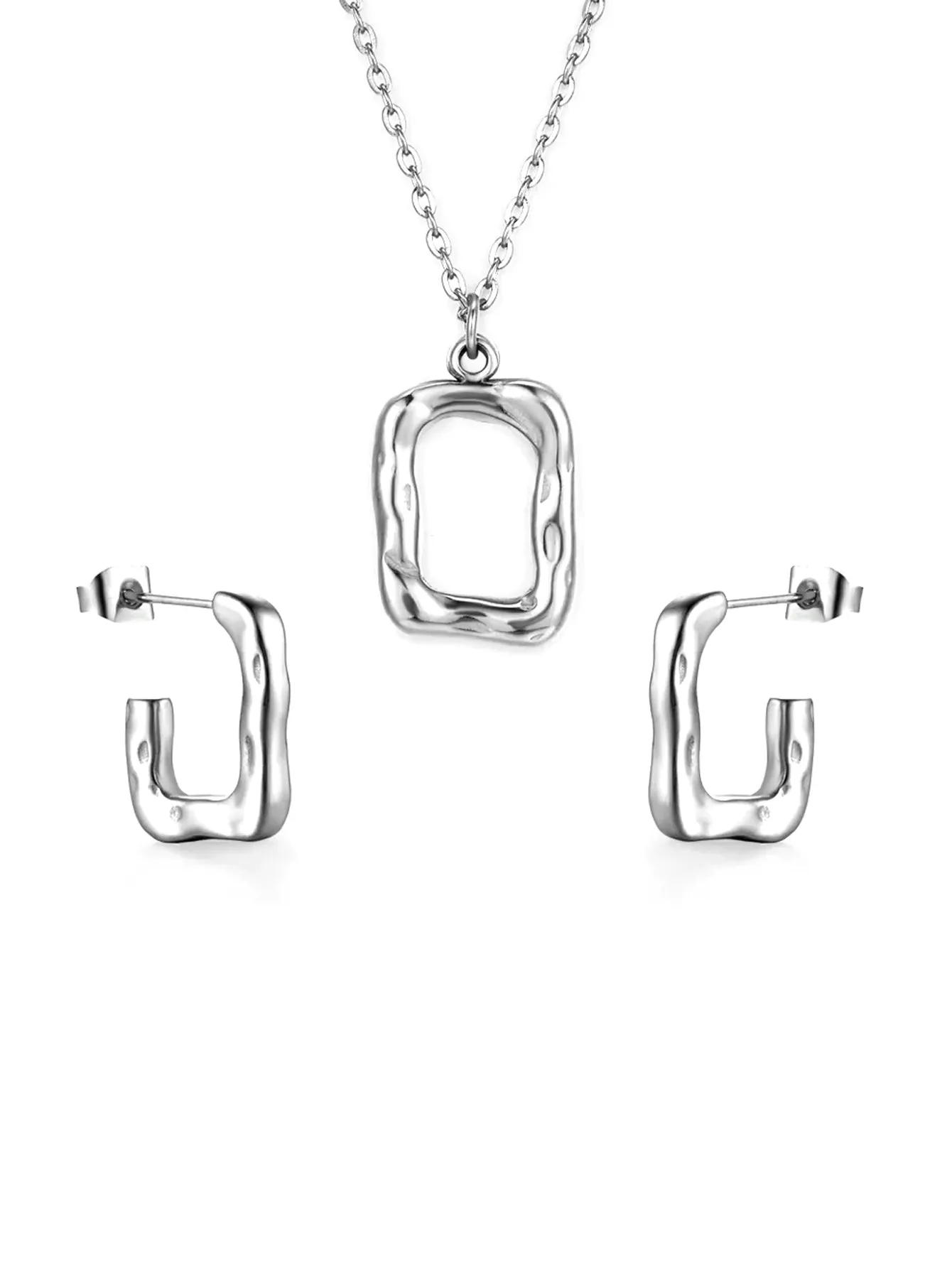 Stainless Steel Earring Necklace Jewelry set - FD ⚡