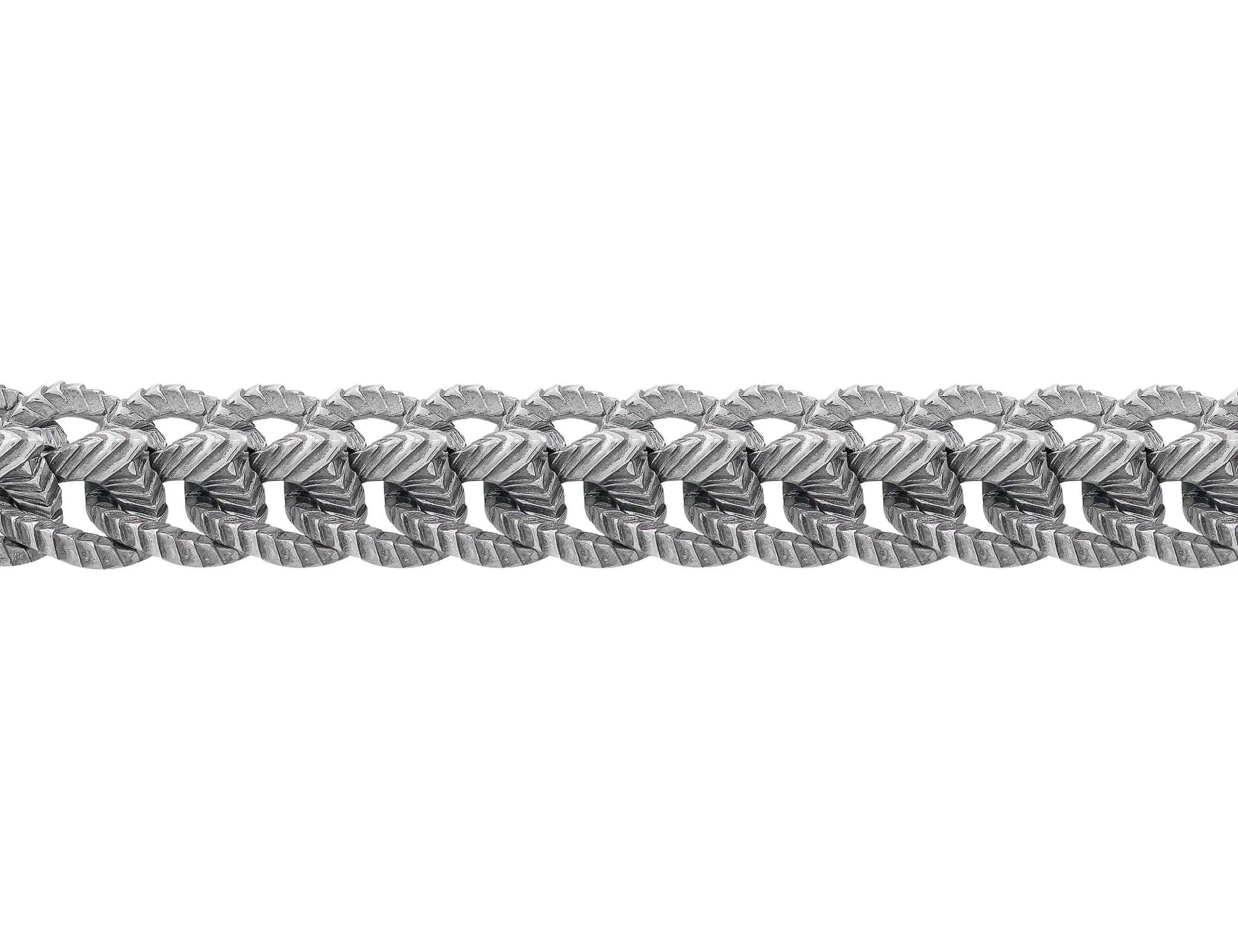 Stephen Webster Sterling Silver Engraved Rams Spine Bracelet
