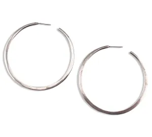 sterling silver 2-5/16" hoop earrings