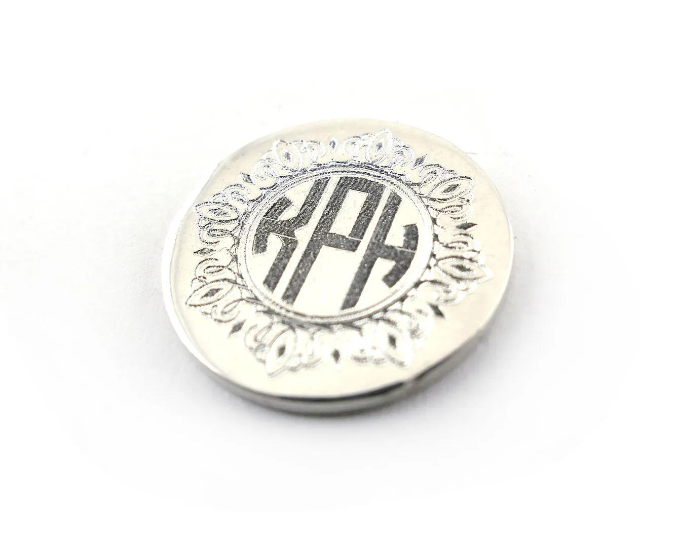 Sterling Silver Personalized Monogrammed Golf Ball Marker