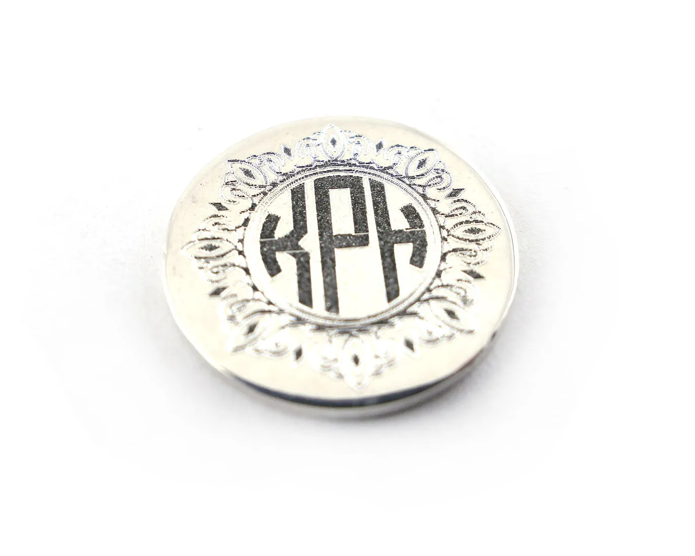 Sterling Silver Personalized Monogrammed Golf Ball Marker
