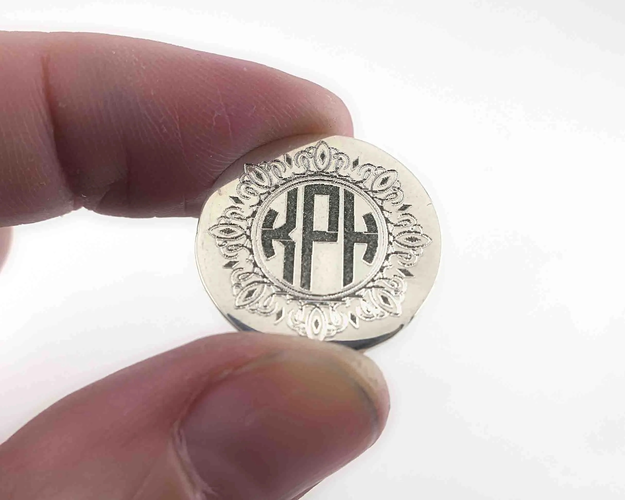 Sterling Silver Personalized Monogrammed Golf Ball Marker