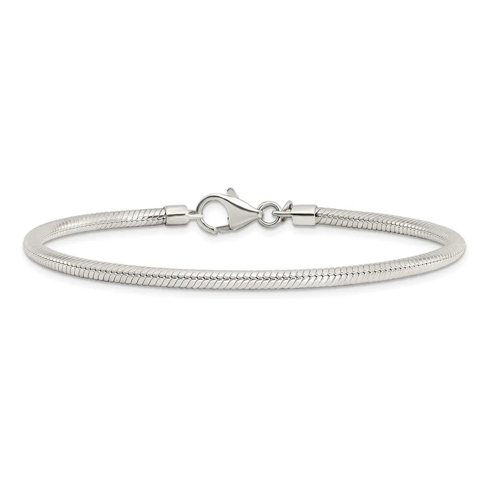 Sterling Silver Reflections Lobster Clasp Bead Anklet