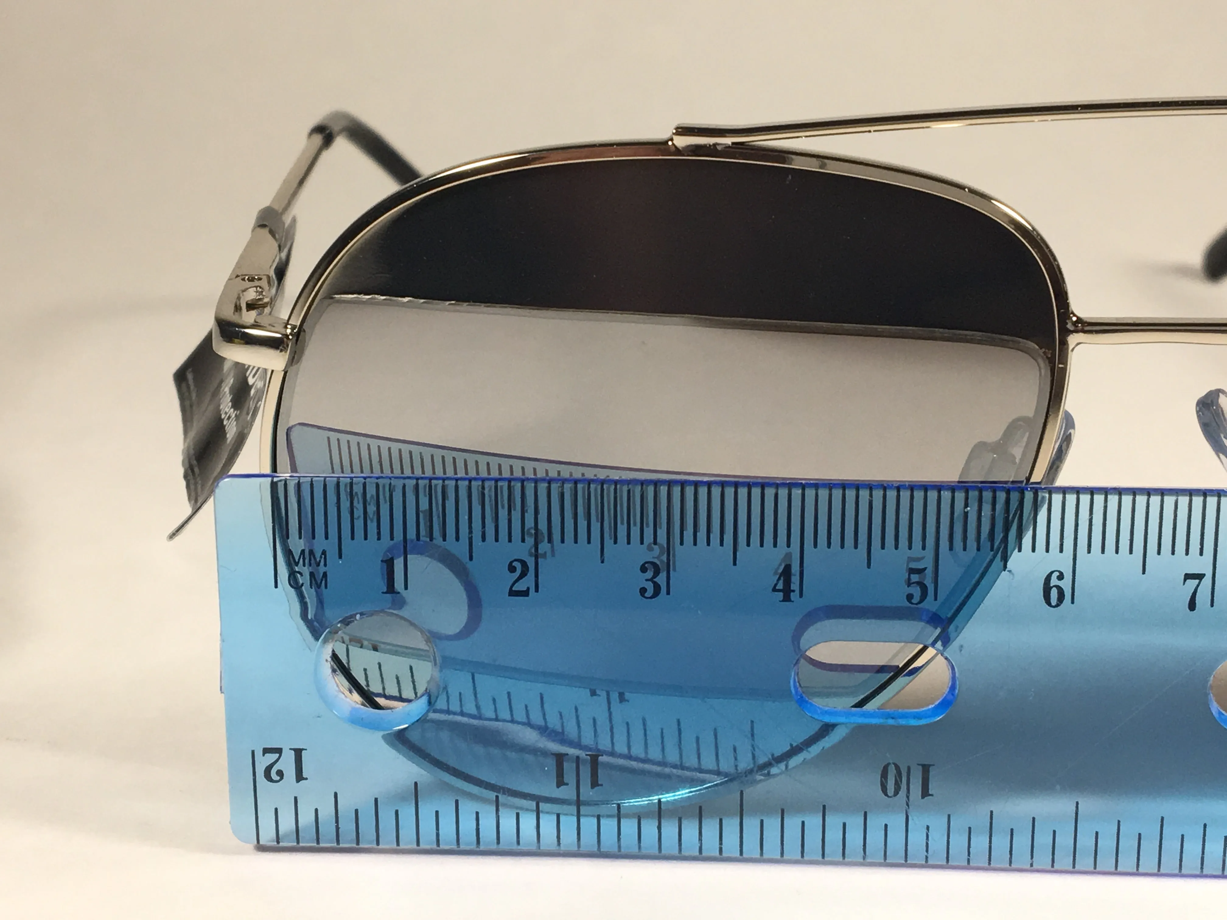 Steve Madden Retro Future Split Aviator Sunglasses Silver Mirror SM482110