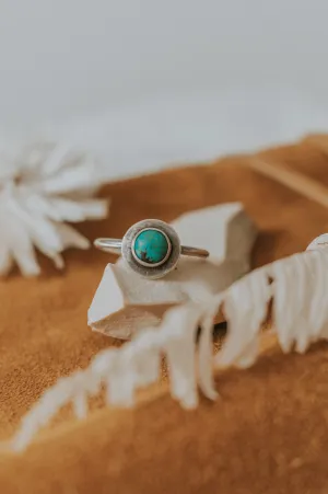 Stone Stacking Ring with Turquoise - one left in size 5.5!