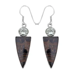 Stromatolite Jasper Silver Earrings