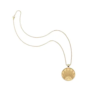 STRONG JW Original Pendant Coin (Rising Sun) - 16-18" Classic Rolo Chain
