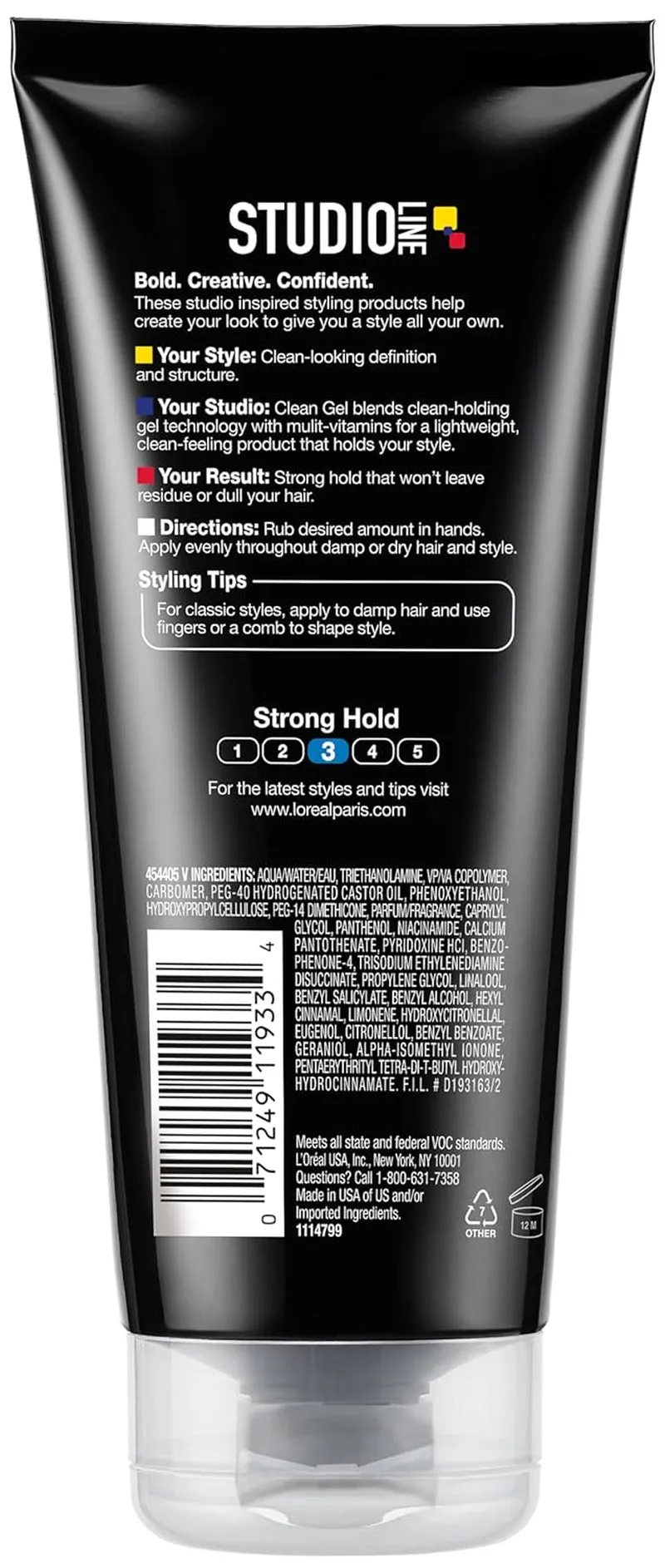 Studio Line Clear Minded Clean Gel - Strong Hold 6.8 Fl; Oz.