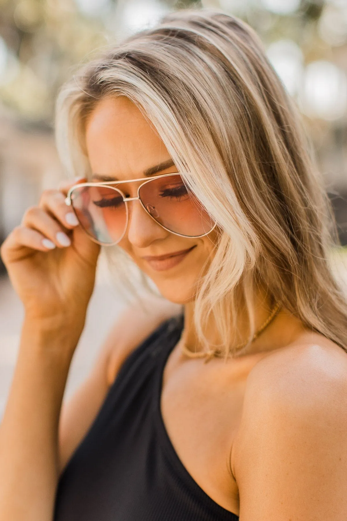 Sunset Melodies Oversized Aviator Sunglasses