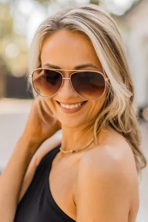 Sunset Melodies Oversized Aviator Sunglasses