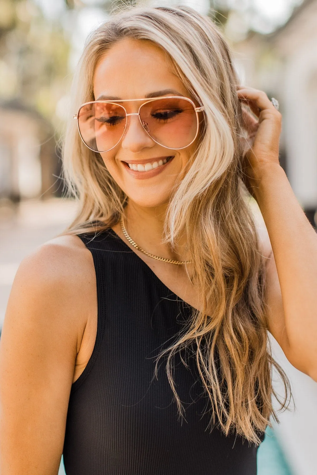 Sunset Melodies Oversized Aviator Sunglasses