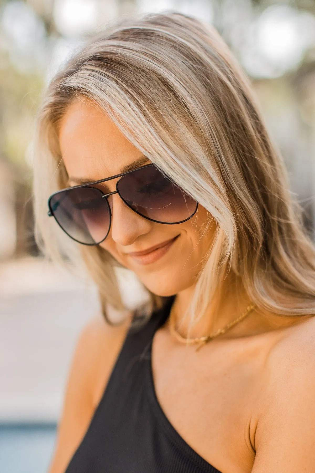 Sunset Melodies Oversized Aviator Sunglasses