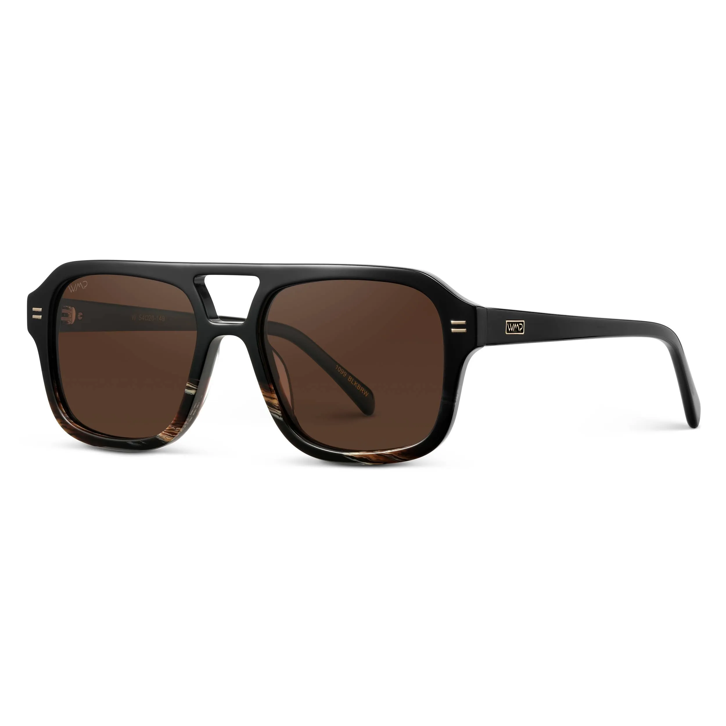 Sydney Retro Aviator Black/Brown
