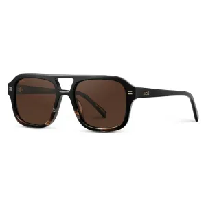 Sydney Retro Aviator Black/Brown