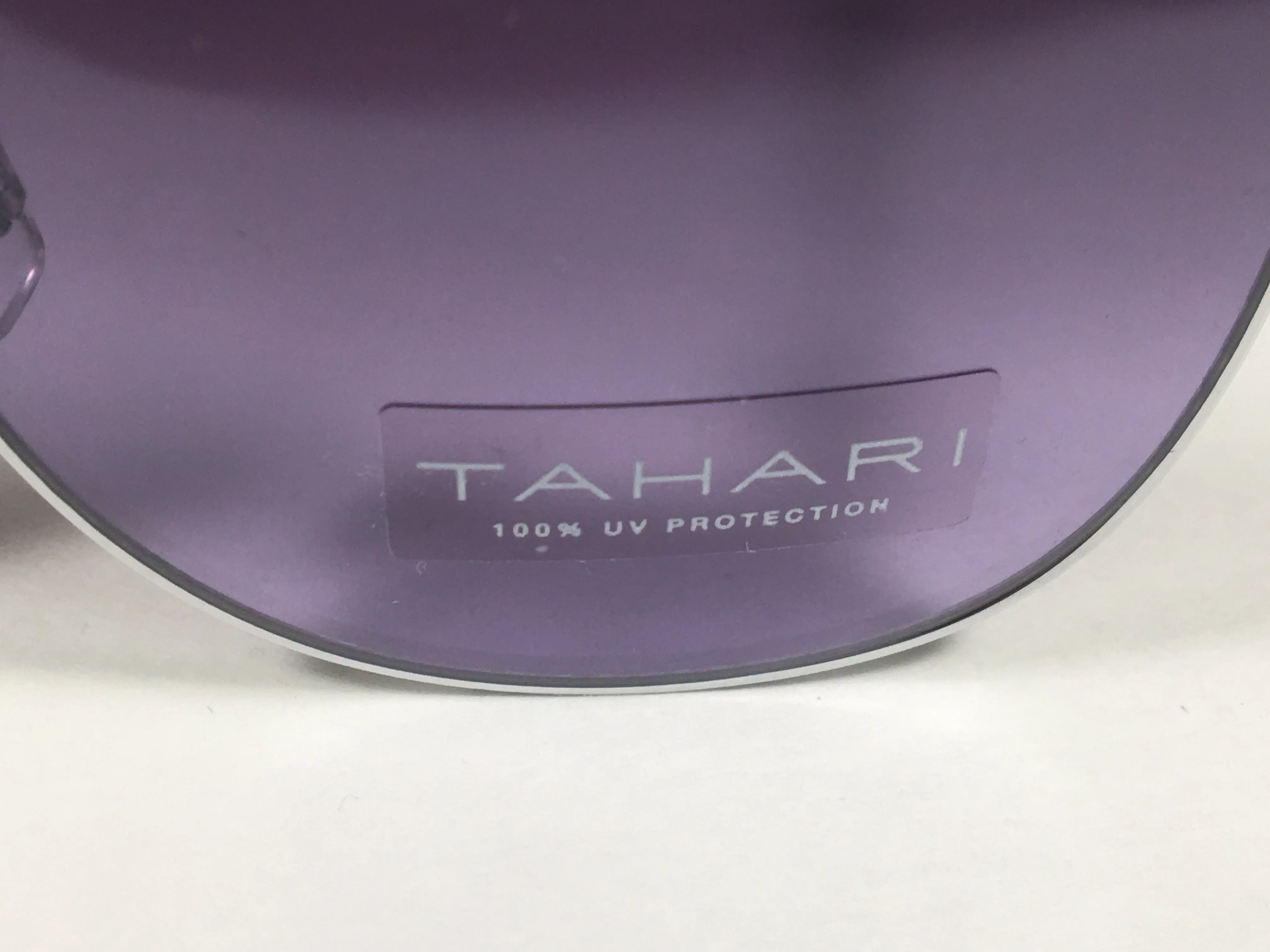 Tahari Rounded Aviator Sunglasses Silver Frame Purple Lilac Gradient Lens TH790 SLVLC