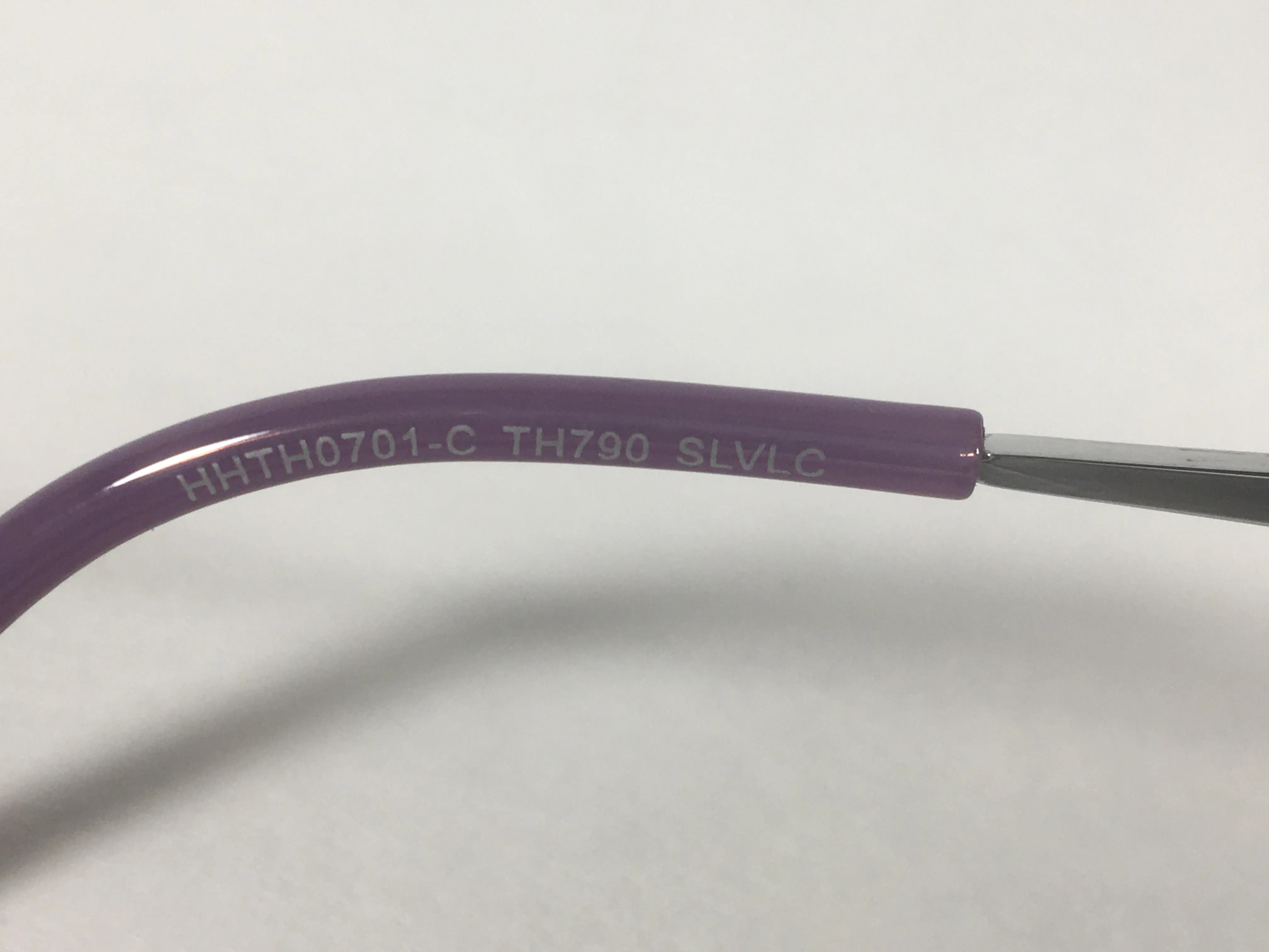Tahari Rounded Aviator Sunglasses Silver Frame Purple Lilac Gradient Lens TH790 SLVLC